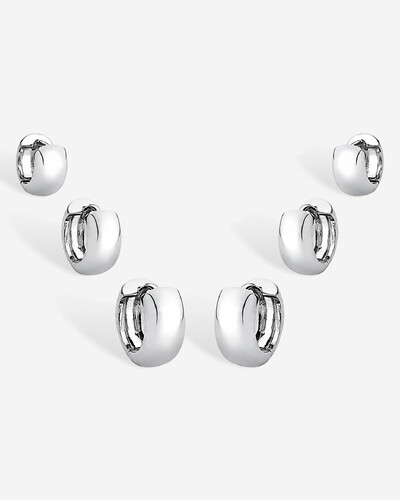 Foto Trio de Brincos Argola Simple
