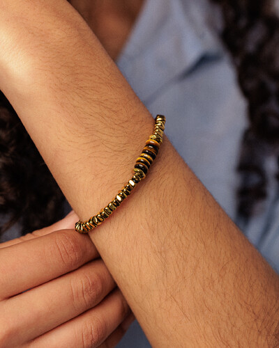 Foto Pulseira Discos Serene Hematitas