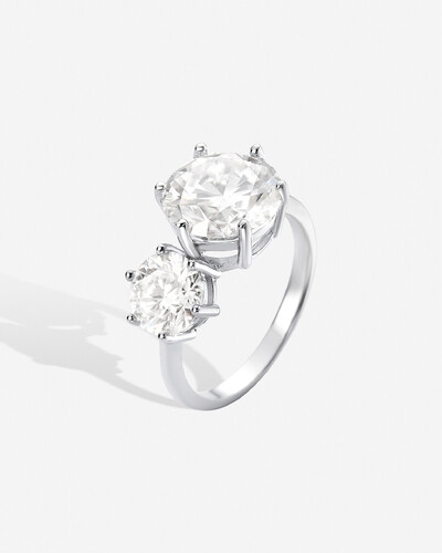 Foto Anel Luanda - Moissanite 7/10 mm - 5.2ct - Prata 925