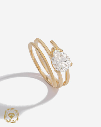 Foto Anel Alana - Moissanite 10 mm - 2.0ct - Prata 925