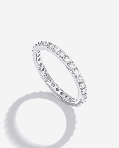 Foto Anel Aparador Lindy- Moissanite - 2 mm- 0.9ct - Prata 925