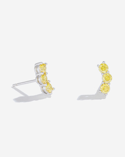 Foto Brinco Ear Cuff Noelle- Moissanite 3 mm - 0.1ct - Prata 925