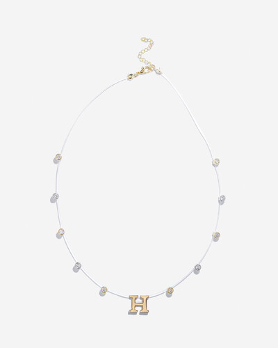 Foto Colar Fio Invisível Inicial Luiza - Personalizado