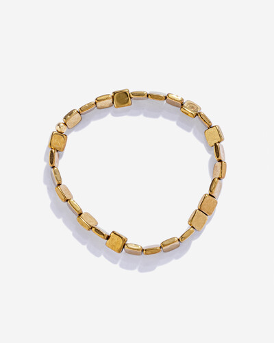 Foto Pulseira Hematitas Quadradas