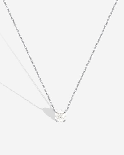 Foto Colar Solitário Marquesa - Moissanite 7 mm - 0.2ct - Prata 925