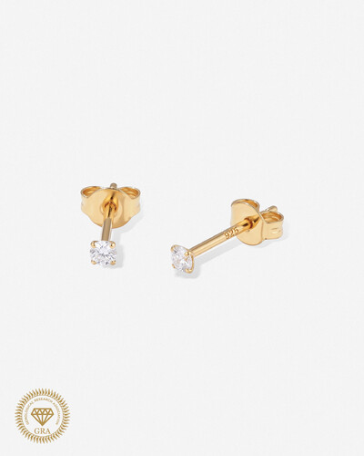 Foto Brinco Briela Moissanite - 2 mm - 0.07ct - Prata 925
