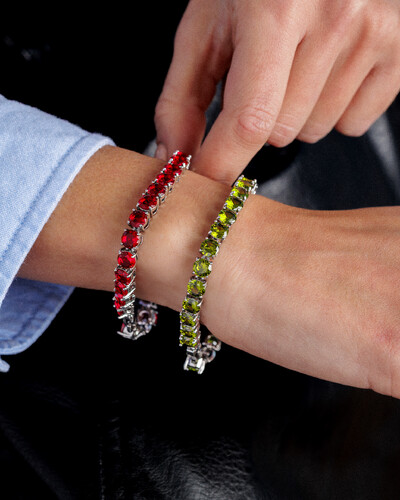 Foto Pulseira Riviera Colors Silver - 6mm - 4 garras - 16cm