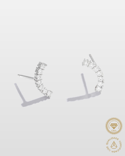 Foto Brinco Moissanite Ear Cuff Line - P - 1,5 mm - 0.22ct - Prata 925