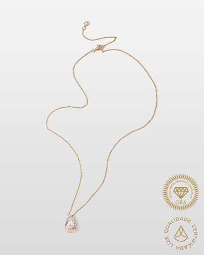 Foto Colar Gota Celine - Moissanite 10 mm - 2.0ct -Prata 925