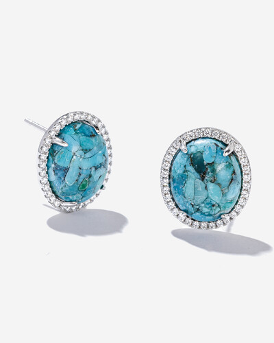 Foto Brinco Turquesa Blue Mohave- Prata 925