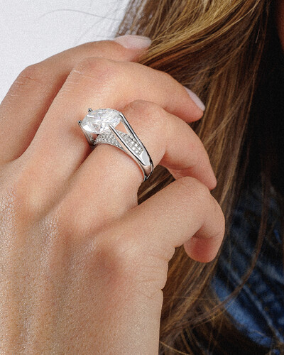 Foto Anel Glan - 14mm- 8.0 ct - Prata 925