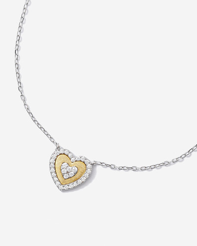 Foto Colar Duo Composê- Coração - Prata 925