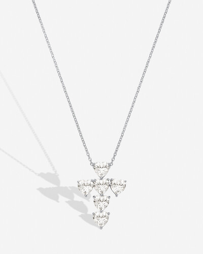 Foto Colar Cruz Bianca - Moissanite - 4.8 ct - Prata 925
