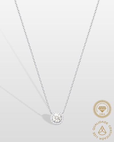 Foto Colar Luxo Moissanite 5 mm - Prata 925