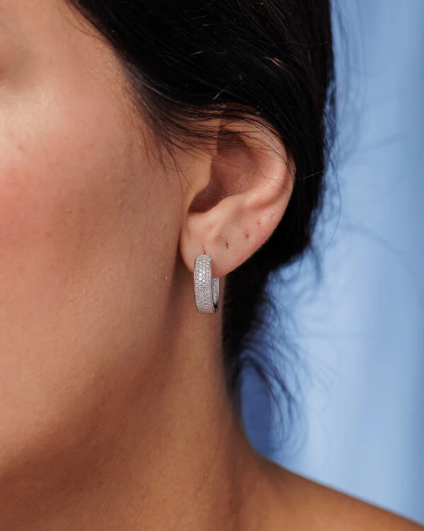 Brinco Chloe Moissanite 0.005ct - Prata 925