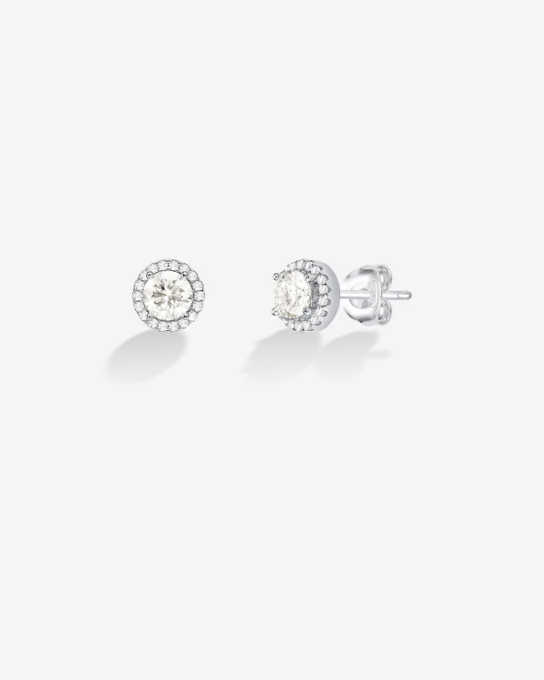 Brinco Luxo Moissanite 5 mm - Prata 925
