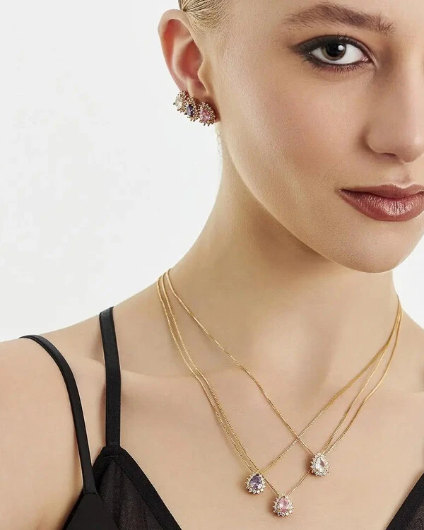 Conjunto Colar e Brinco Gota Mari