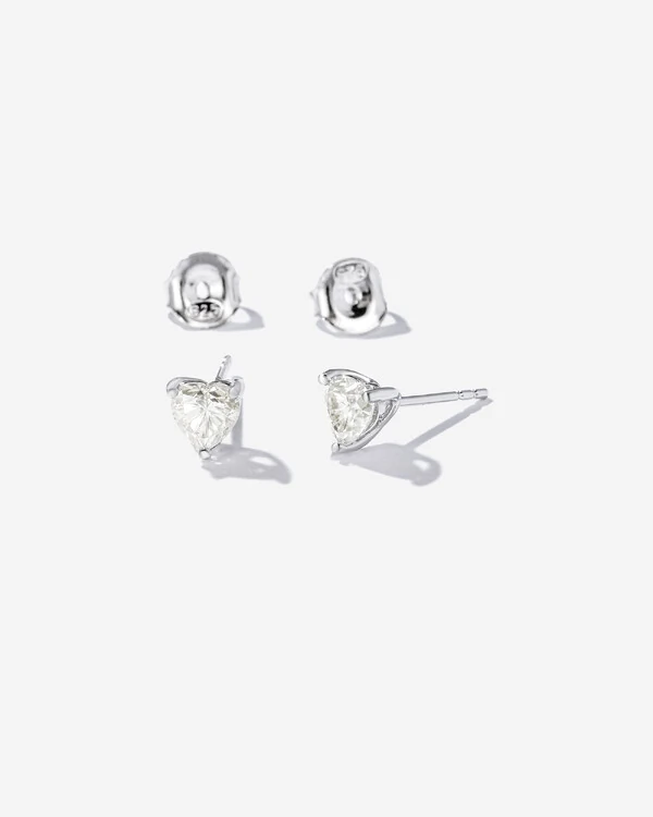 Brinco Florence Moissanite - 5,5 mm - Prata 925