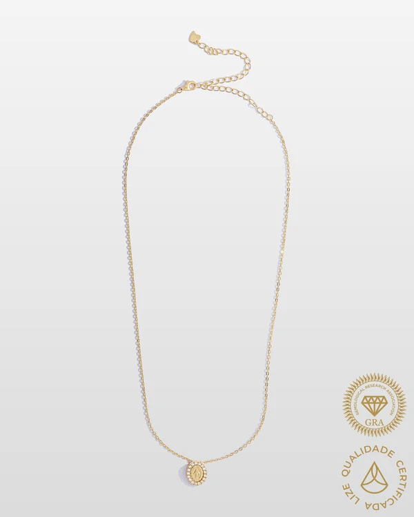 Colar Medalha Nossa Senhora Das Graças - Prata 925