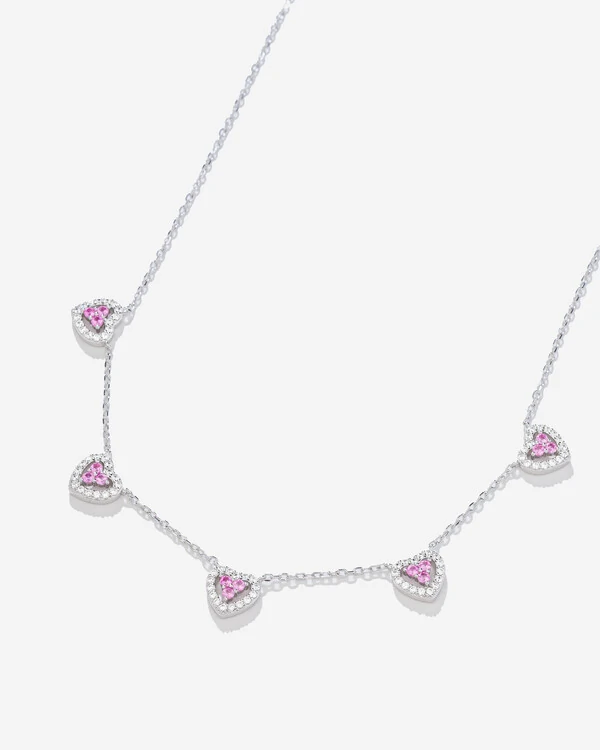 Colar Corações Gisela Colors - Prata 925