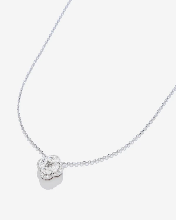 Colar Trevo Shine Moissanite - 1,2ct - Prata 925