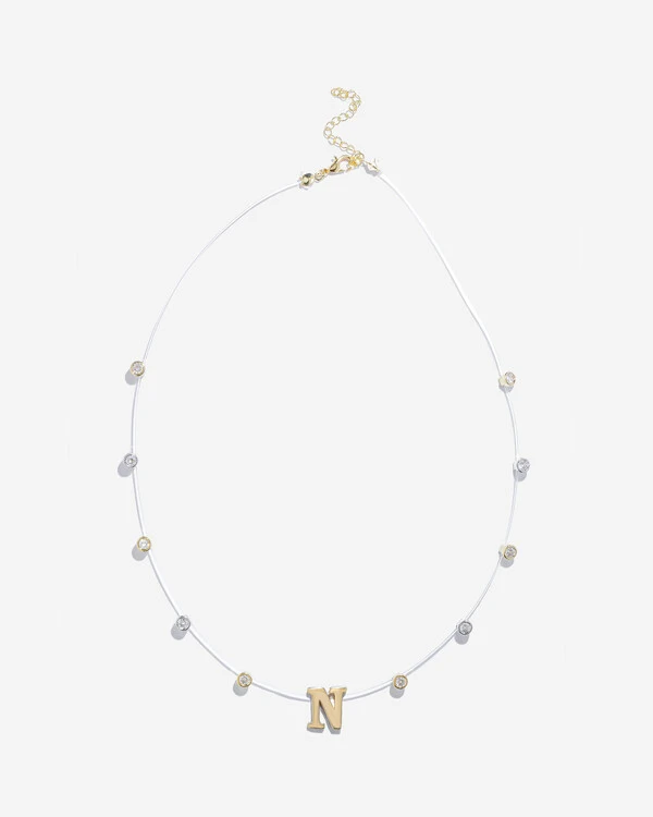 Colar Fio Invisível Inicial Luiza - Personalizado