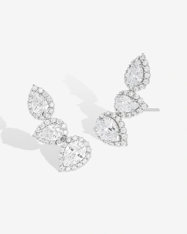 Brinco Ear Cuff Leafs - Prata 925