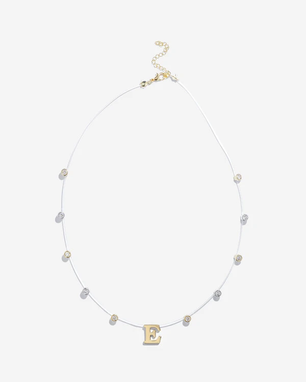 Colar Fio Invisível Inicial Luiza - Personalizado