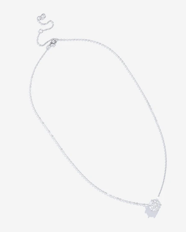 Colar Solitário de Moissanite - 3.5ct - 9,5 mm - Prata 925