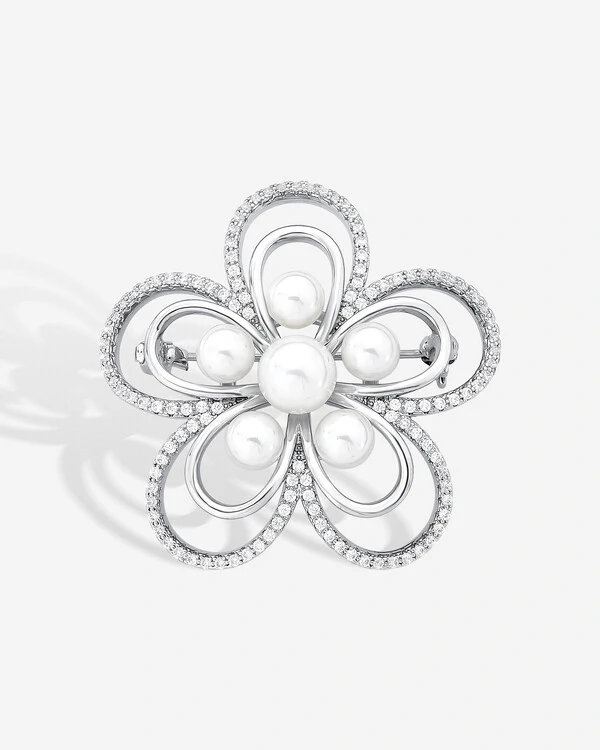 Broche Flor De Perola