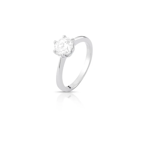 Anel Solitário Classic - Prata 925