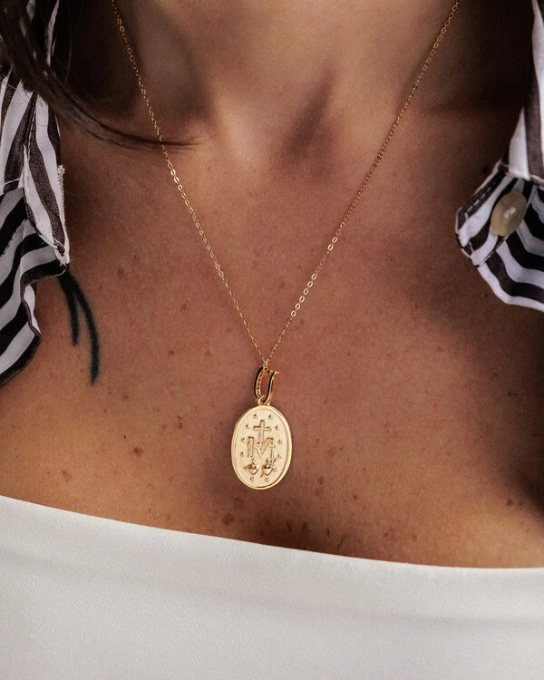 Colar Medalha Nossa Senhora Das Graças - Prata 925