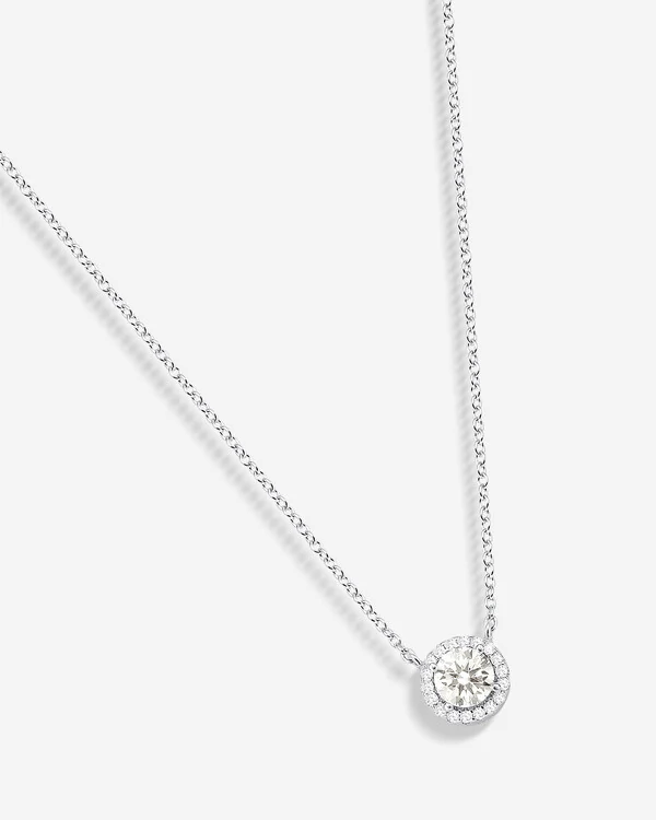 Colar Luxo Moissanite 5 mm - Prata 925