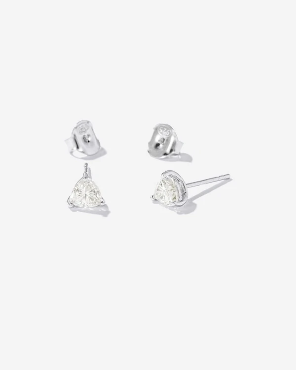 Brinco Mona Moissanite - 5.5 mm - Prata 925
