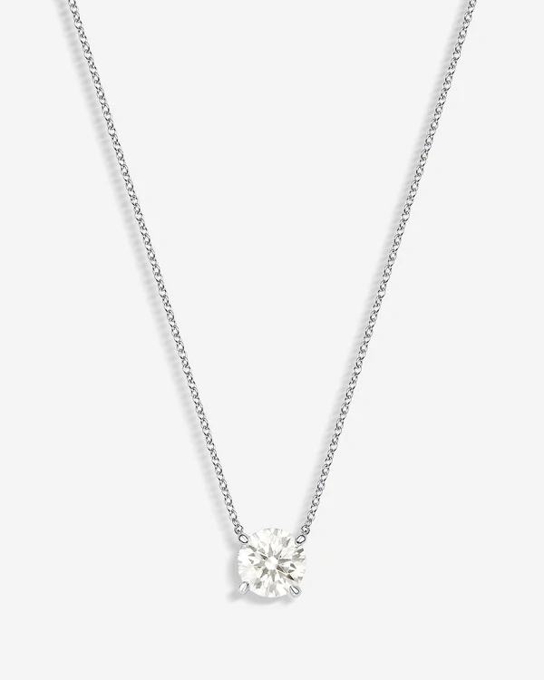 Colar Ponto de luz Moissanite 8 mm - Prata 925