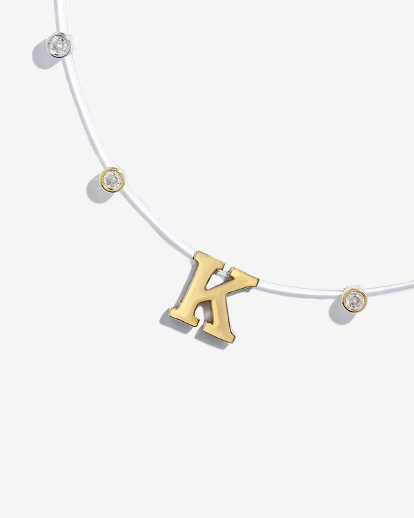 Colar Fio Invisível Inicial Luiza - Personalizado