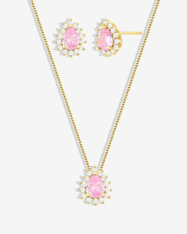 Conjunto Colar e Brinco Gota Mari