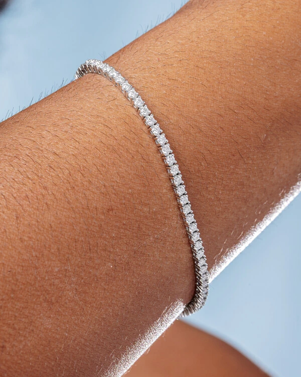 Pulseira Riviera Moissanite - Prata 925 (17cm - 2mm)