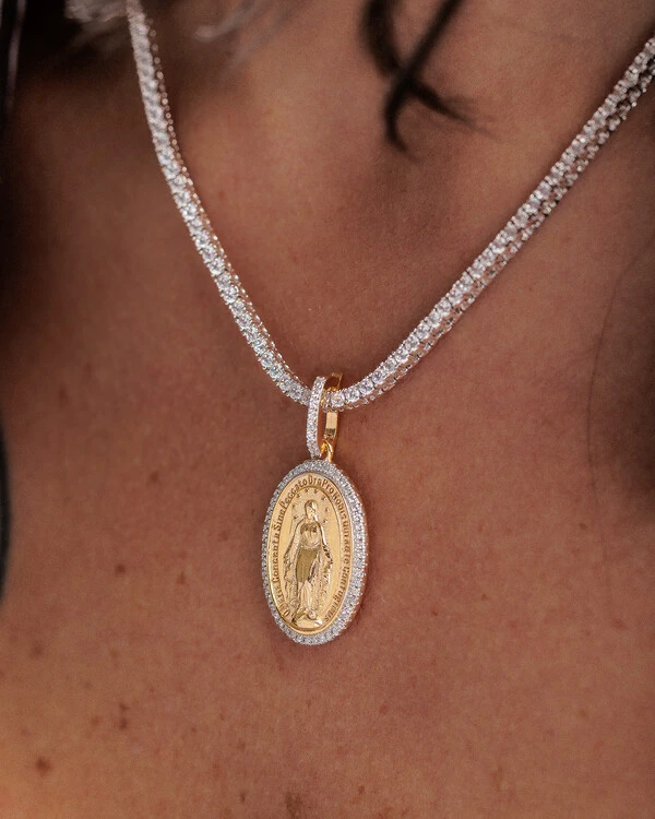 Colar Medalha Nossa Senhora Das Graças - Prata 925