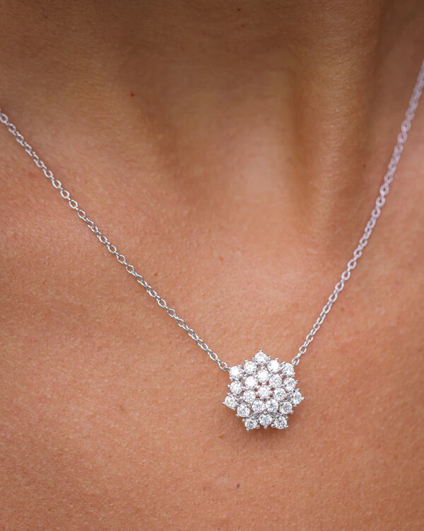 Colar Celine Moissanite - 0.66ct - 1,3cm - Prata 925