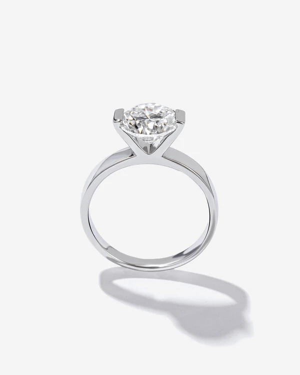Brinco Ponto de Luz Moissanite Tiana - 3.0ct - 9 mm - Prata 925