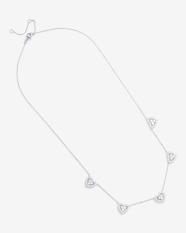 Colar Corações Giovanna - Moissanite - 0,73ct - Prata 925