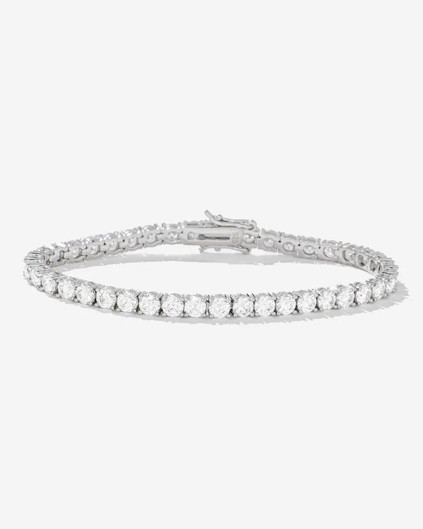 Pulseira Riviera Aurora 18 cm - Moissanite 0.5ct - 4 mm - Prata 925