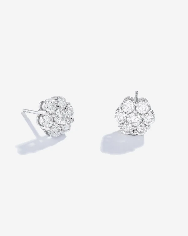 Brinco Áster - Moissanite - 0.4ct - 1,0 cm - Prata 925