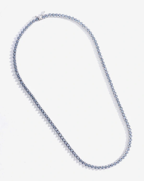 Colar Riviera Bianca Sky - Prata 925 (40 cm - Zircônia 3 mm - 3 garras)