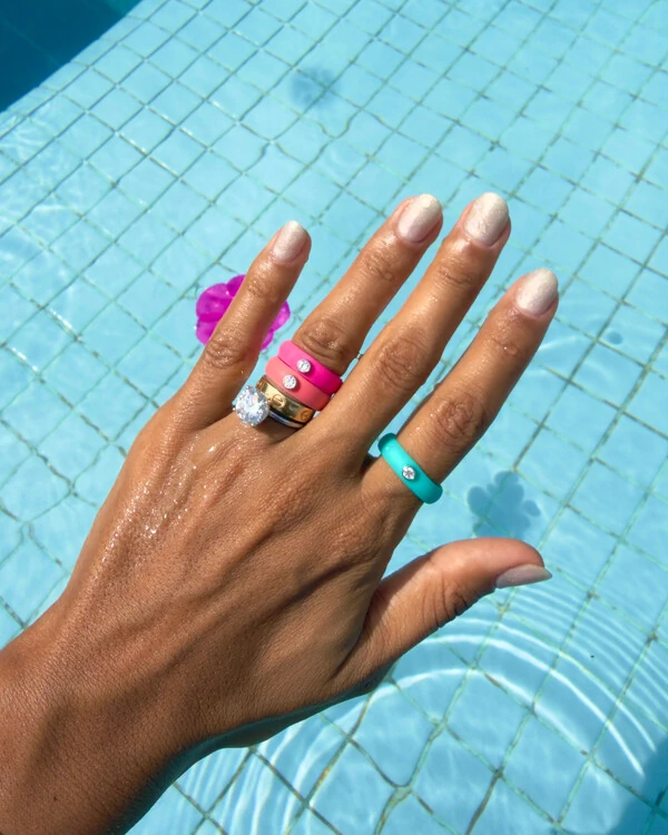 Anel De Silicone Ever Moissanite - 0.1ct - 3mm - Prata 925