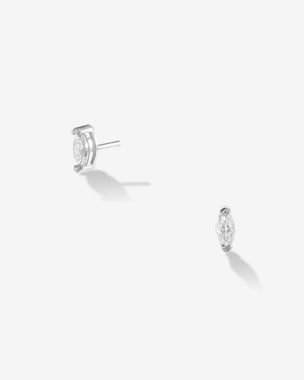Brinco Pietra (PP) Moissanite 2.5x5mm - 0.22ct - Prata 925