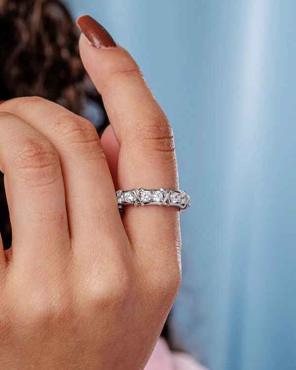 Anel Celeste Ródio - Prata 925