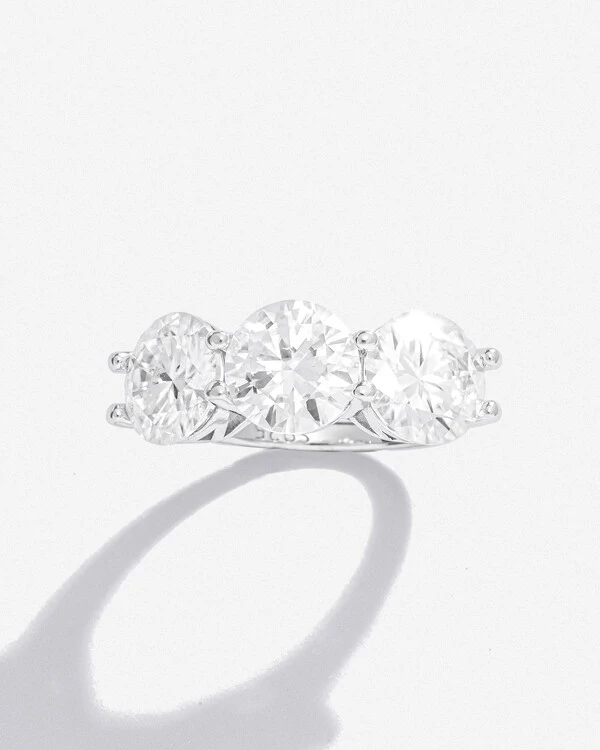 Anel Aparador Yildiz- Moissanite 8 mm - 2,0ct - Prata 925