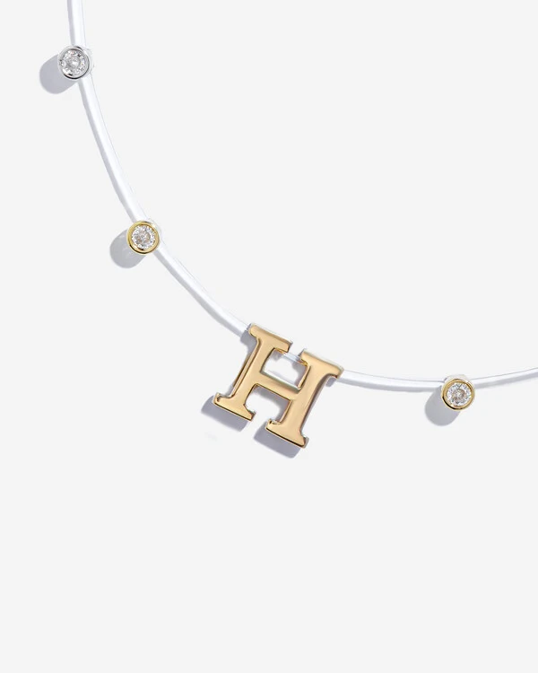 Colar Fio Invisível Inicial Luiza - Personalizado